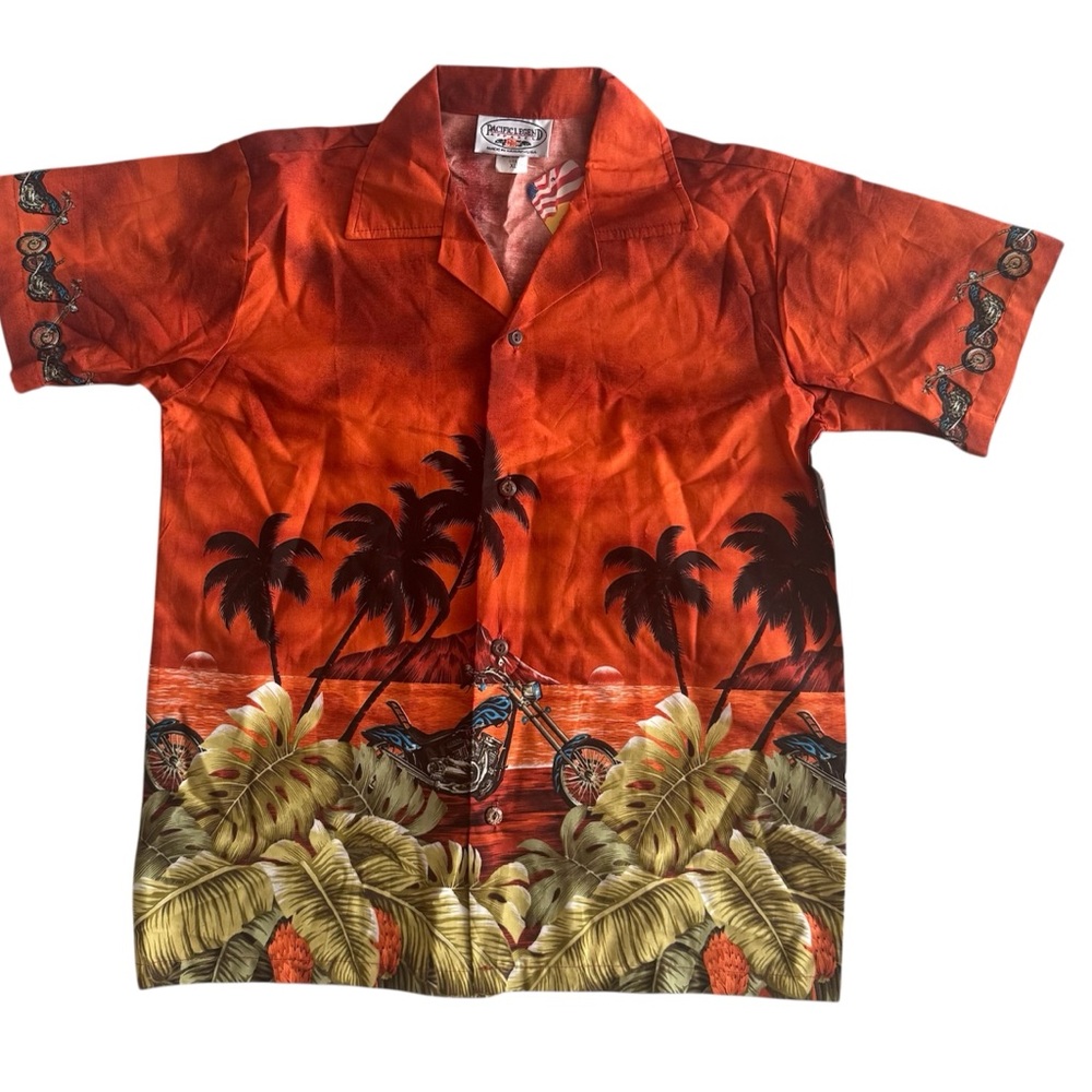 Tropical Orange Hawaiian Shirt